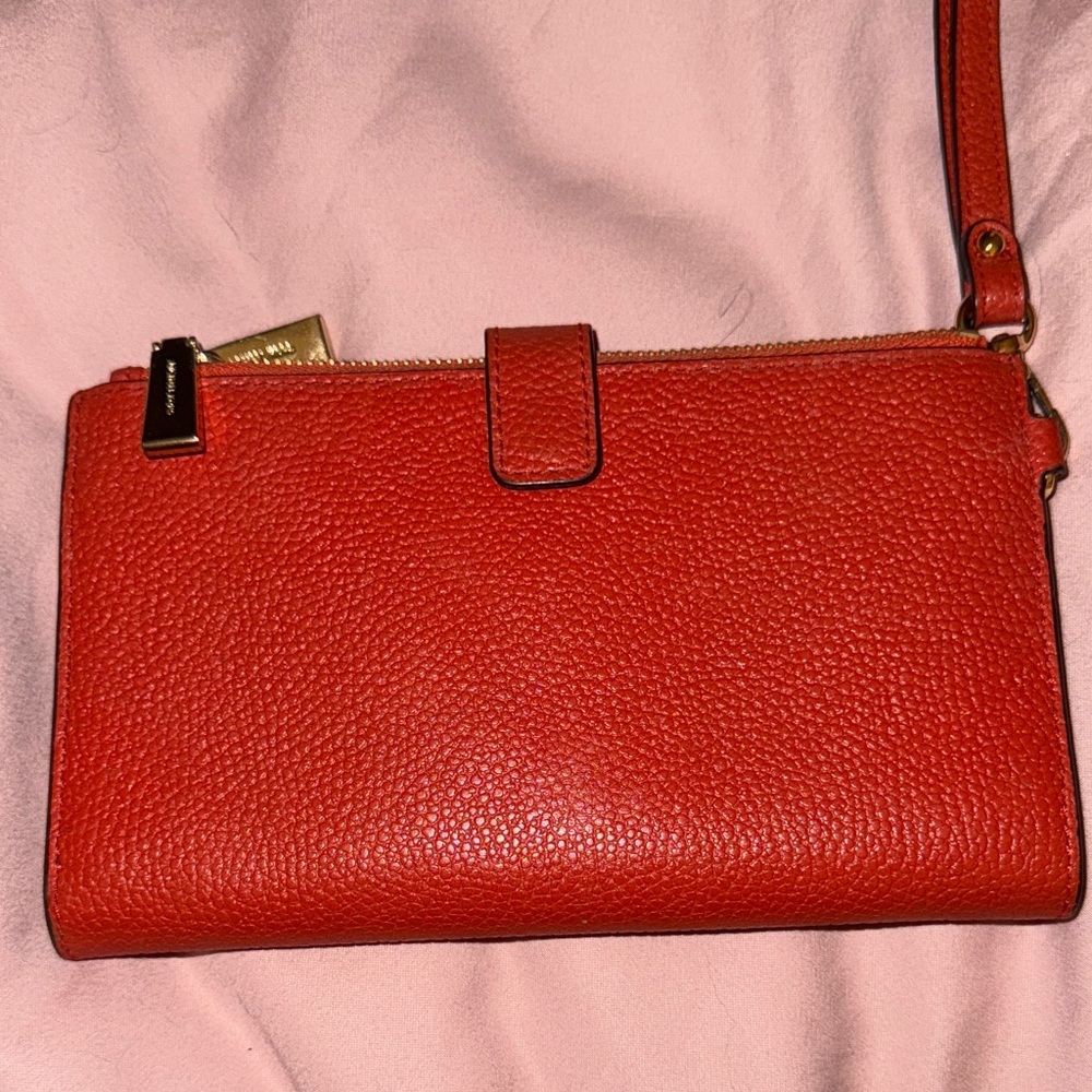 Michael Kors Vibrant Red/orange Wristlet - Picture 2 of 5